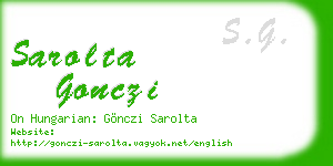 sarolta gonczi business card